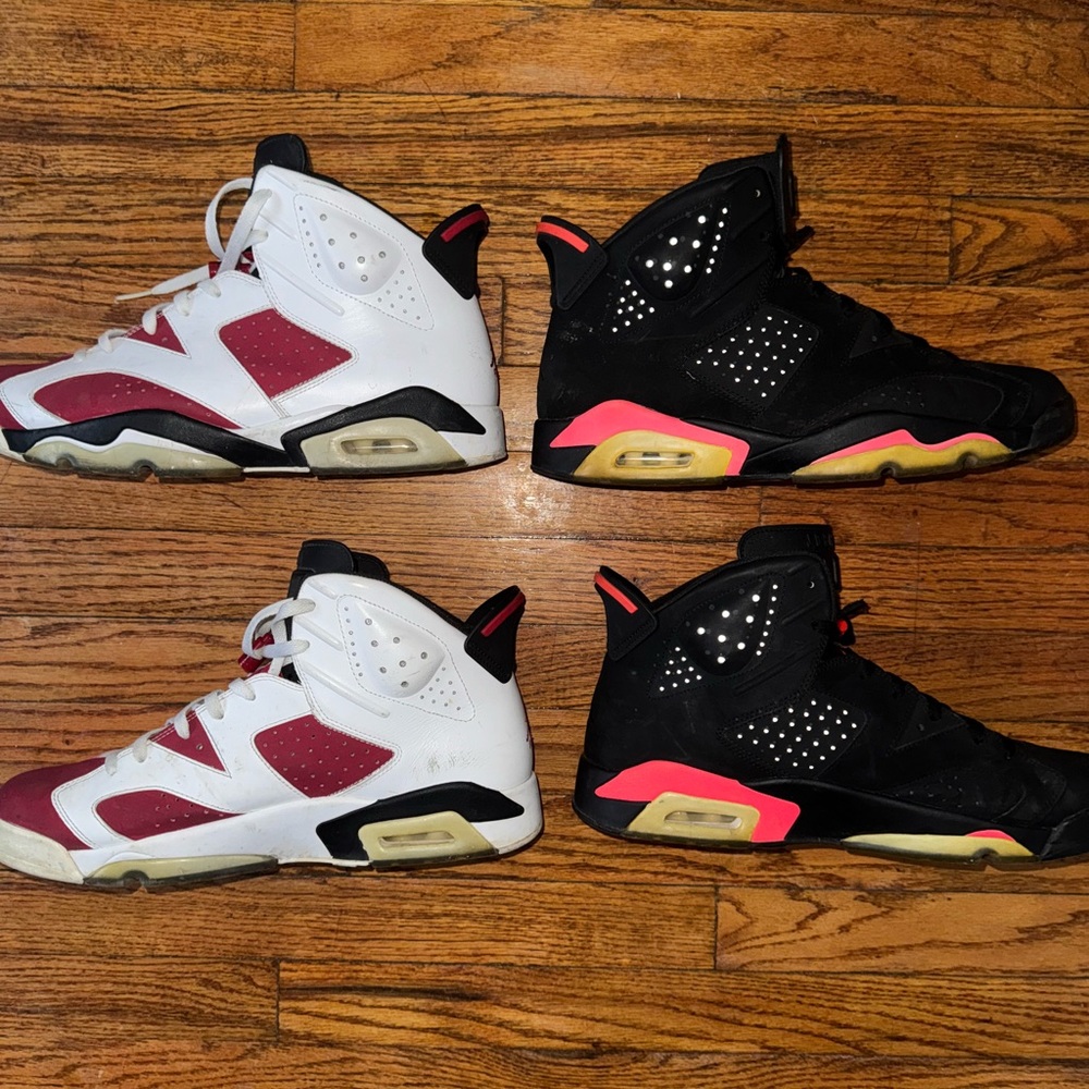 Jordan 6 bundle. “Carmine” and “Infrared” size13